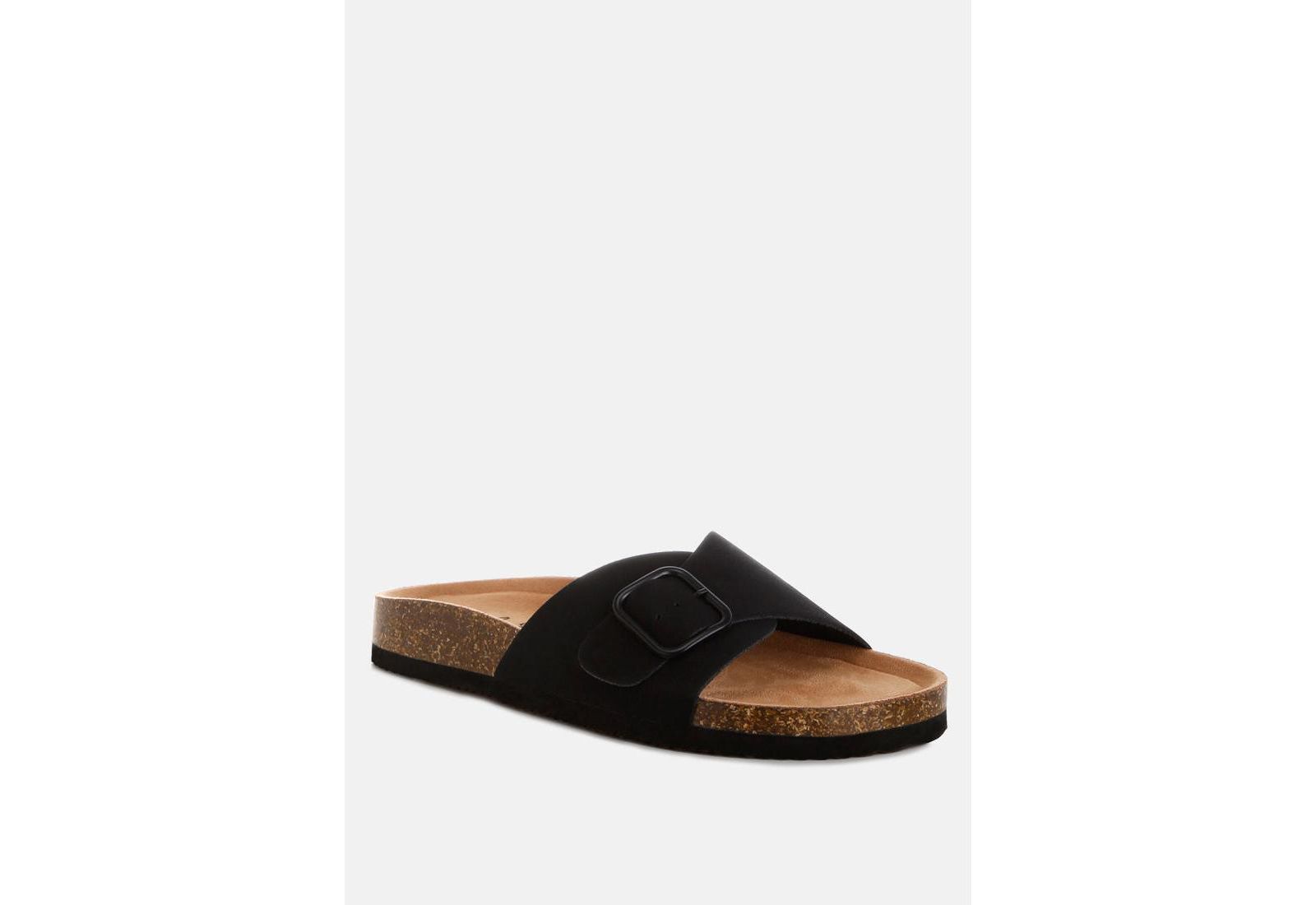 London Rag Women's Aranda Buckled Slide-On Sandals