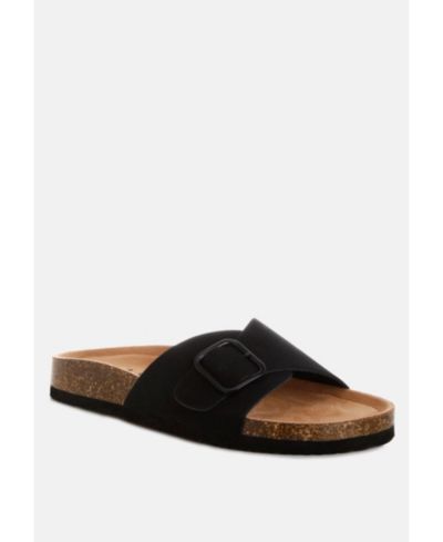 London Rag Women's Aranda Buckled Slide-On Sandals
