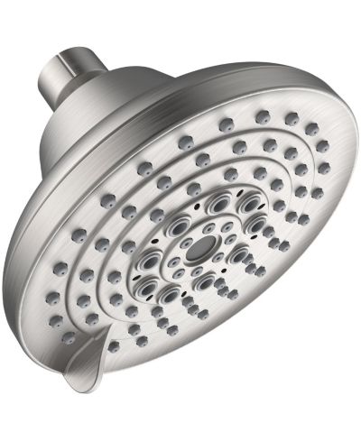 Душевая лейка BUSDAYS 5 Inch Brushed Nickel High Pressure Fixed Shower Head 6 Spray Settings Rain Showerhead с антизасоривающими форсунками