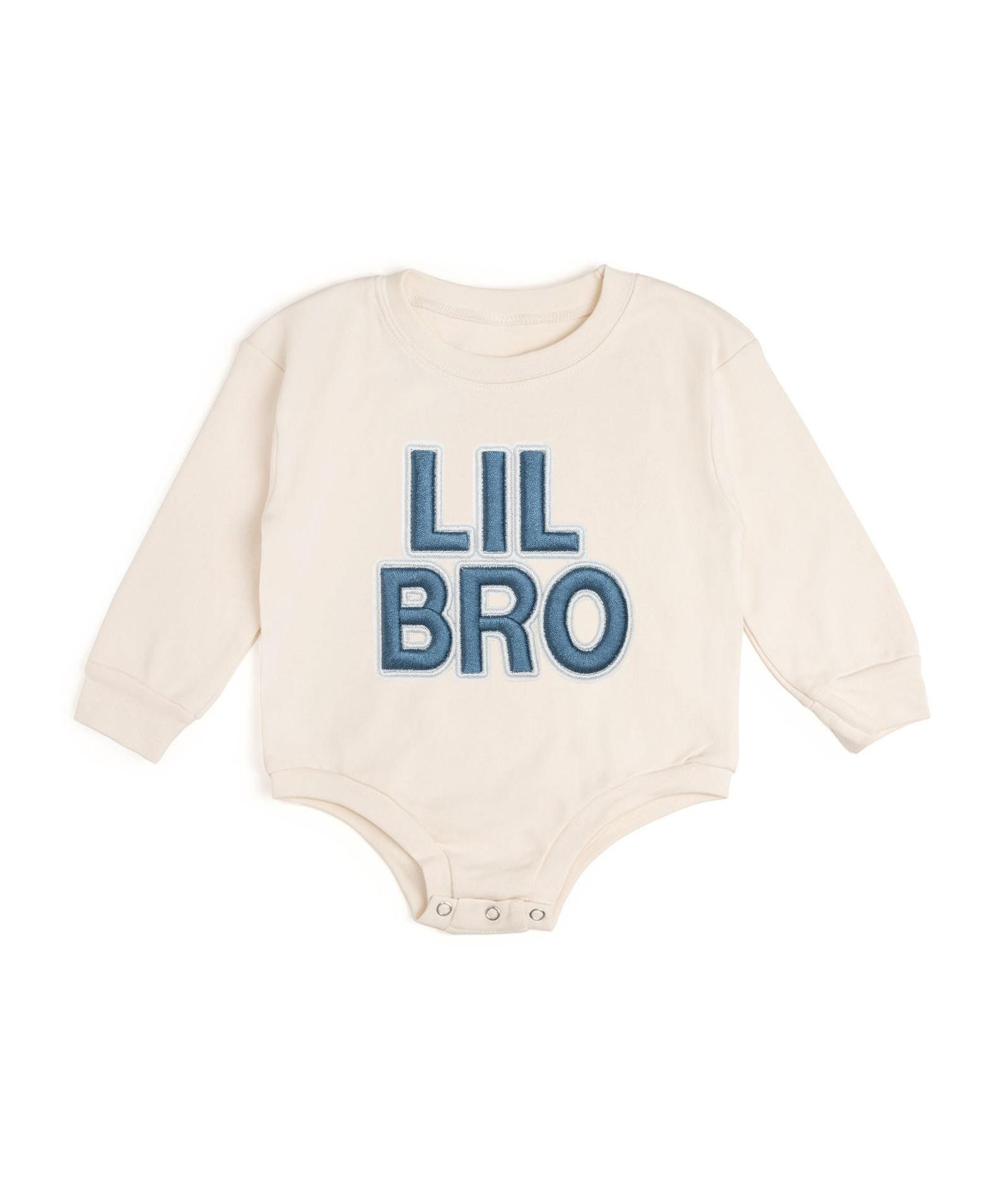 Ромпер Sweet Wink Baby Boys Lil Bro Embroidered Patch Long Sleeve