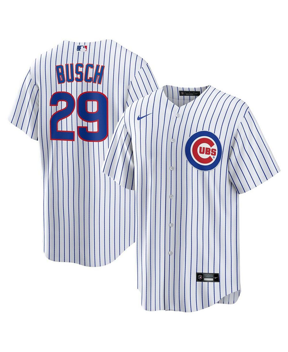 Nike Men's Michael Busch White Chicago Cubs Home Replica Jersey