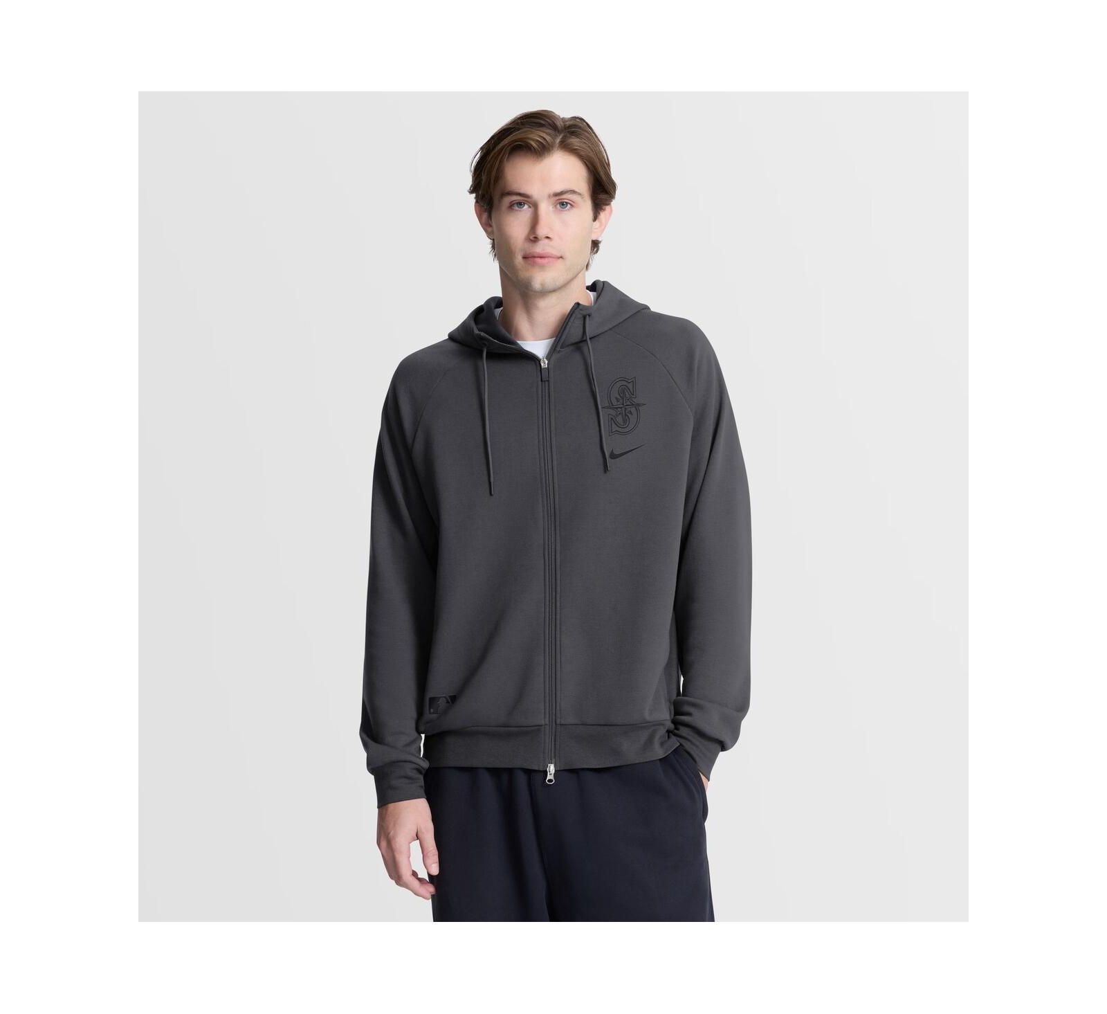 Nike Мужской худи Nike Seattle Mariners Authentic Collection Player Raglan Dri-FIT Full-Zip