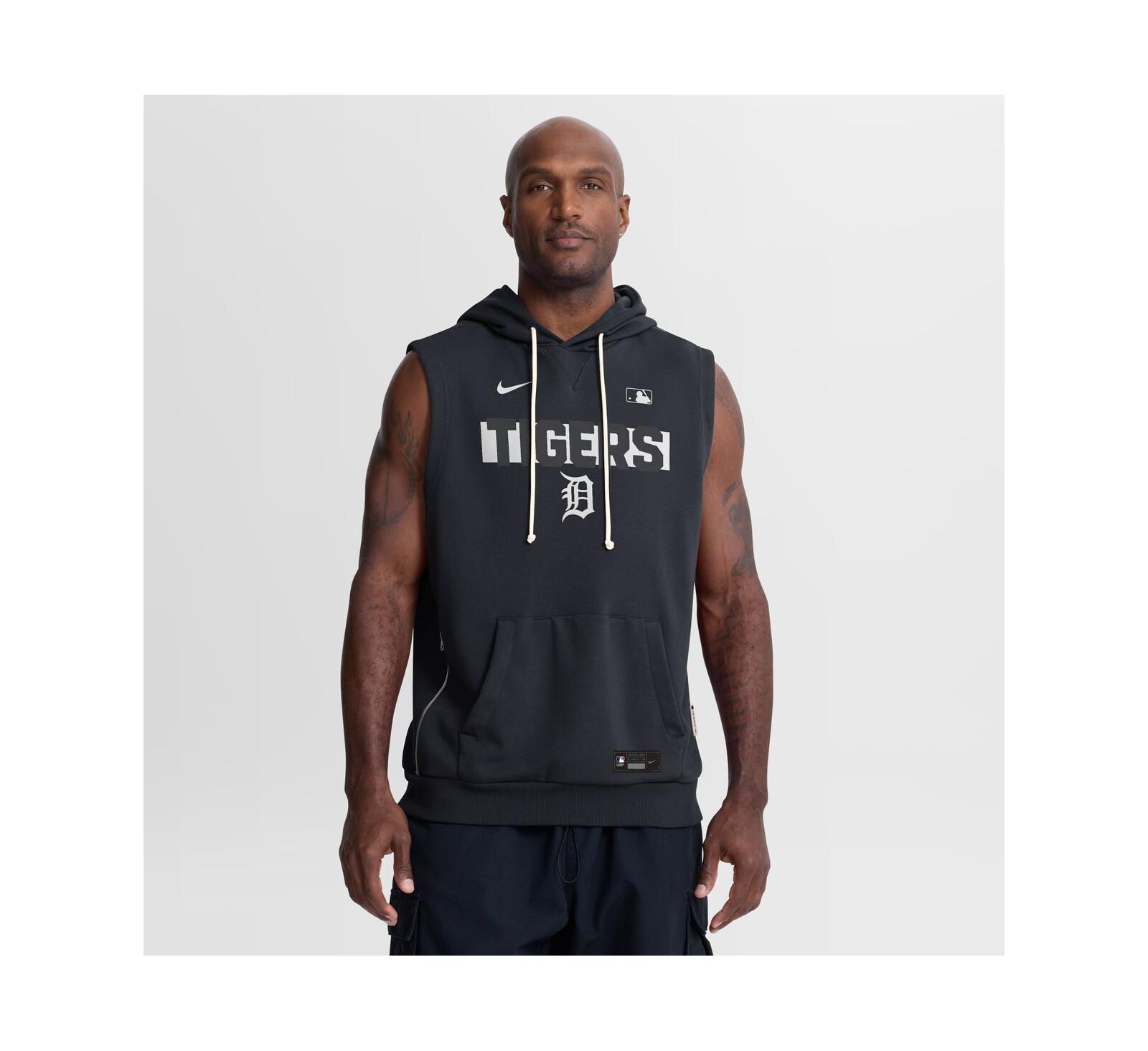 Худи Nike Dri-FIT без рукавов, мужская, темно-синяя, с символикой Detroit Tigers