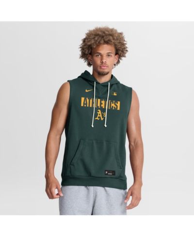 Nike Men's Green Athletics Authentic Collection Standard Issue Dri-FIT Sleeveless Hoodie