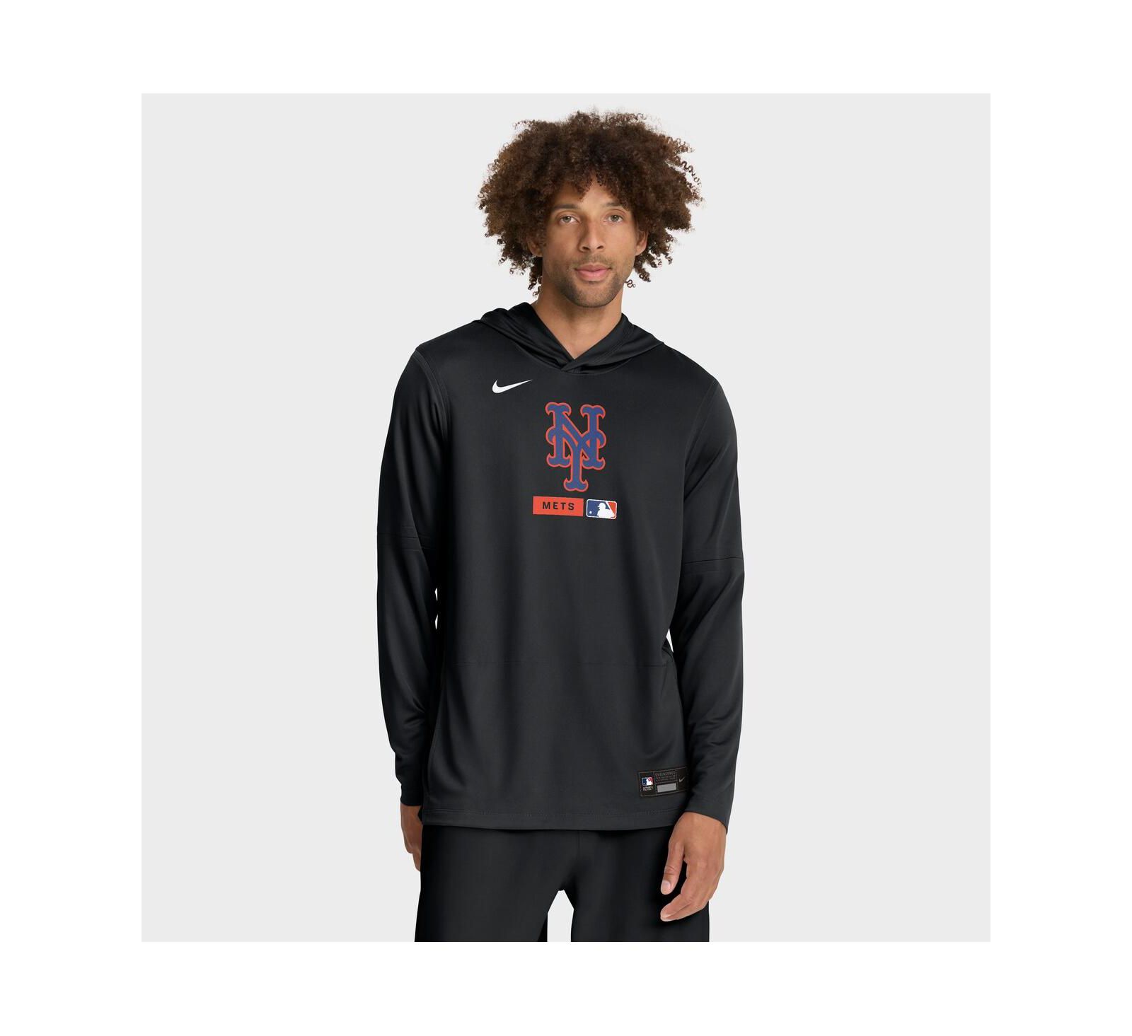 Nike Men's Black New York Mets Authentic Collection Dri-FIT Long Sleeve Hoodie