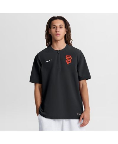 Nike Men's Black San Francisco Giants Authentic Collection Dri-FIT Quarter-Zip Windshirt
