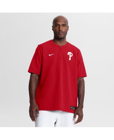 Nike Men's Red Philadelphia Phillies Authentic Collection Dri-FIT Quarter-Zip Windshirt