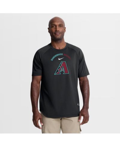 Nike Men's Black Arizona Diamondbacks Authentic Collection Batting Practice Pre-Game Raglan Dri-FIT T-Shirt