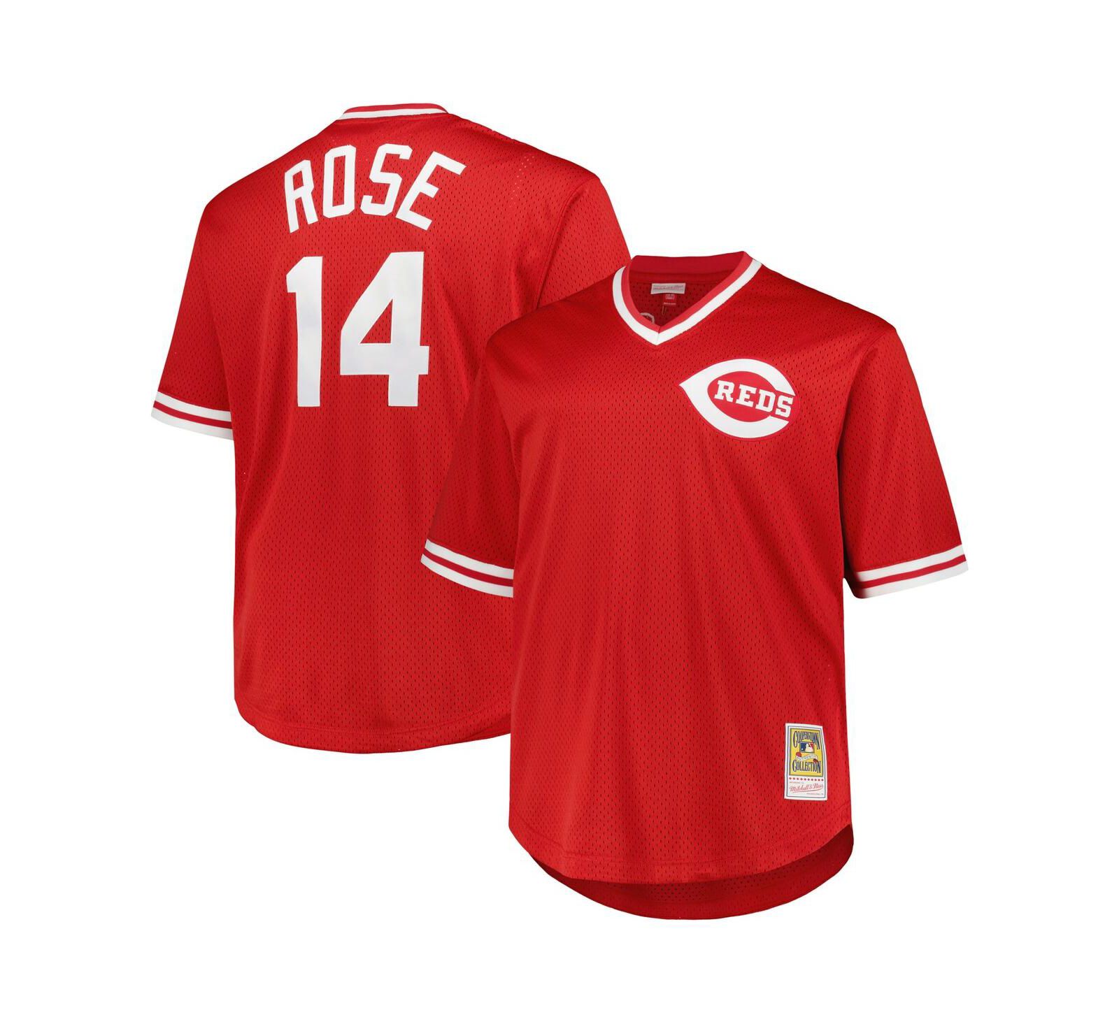 Мужская джерси Mitchell & Ness Pete Rose Cincinnati Reds 1984 Cooperstown Collection, сетка