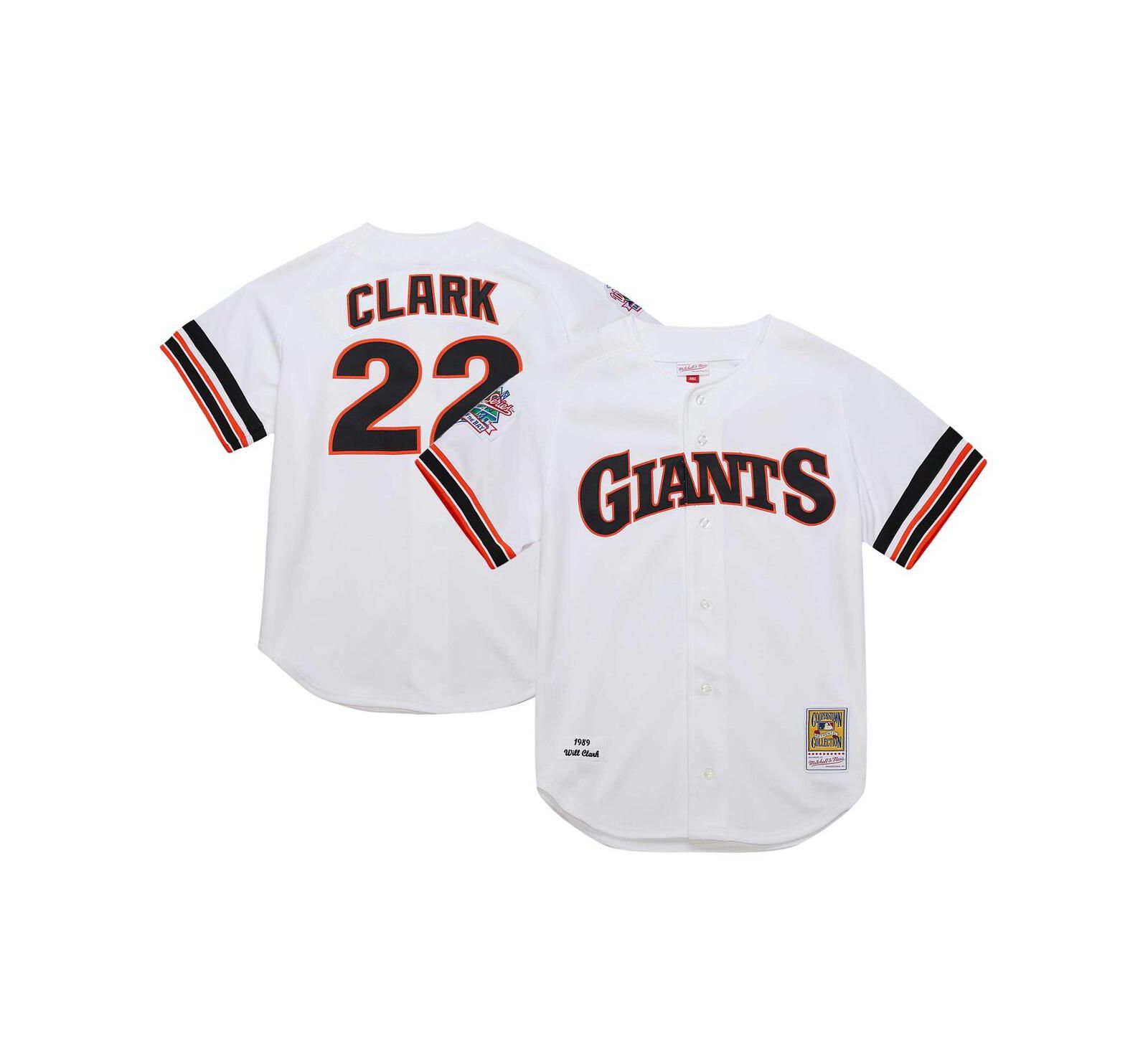 Мужская джерси Mitchell & Ness Will Clark White San Francisco Giants Cooperstown Collection 1989 Authentic