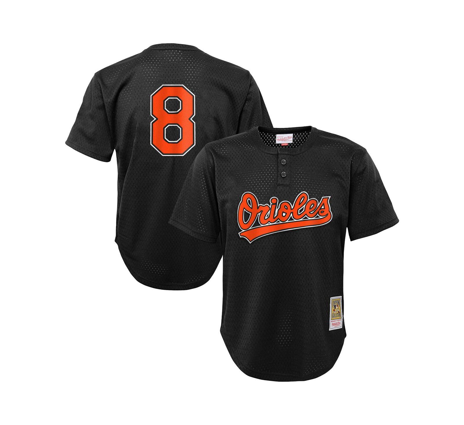 Детская джерси Mitchell & Ness Cal Ripken Jr. Baltimore Orioles черная сетчатая