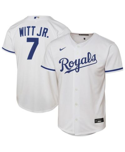 Nike Big Boys and Girls Bobby Witt Jr. White Kansas City Royals Home Replica Player Jersey