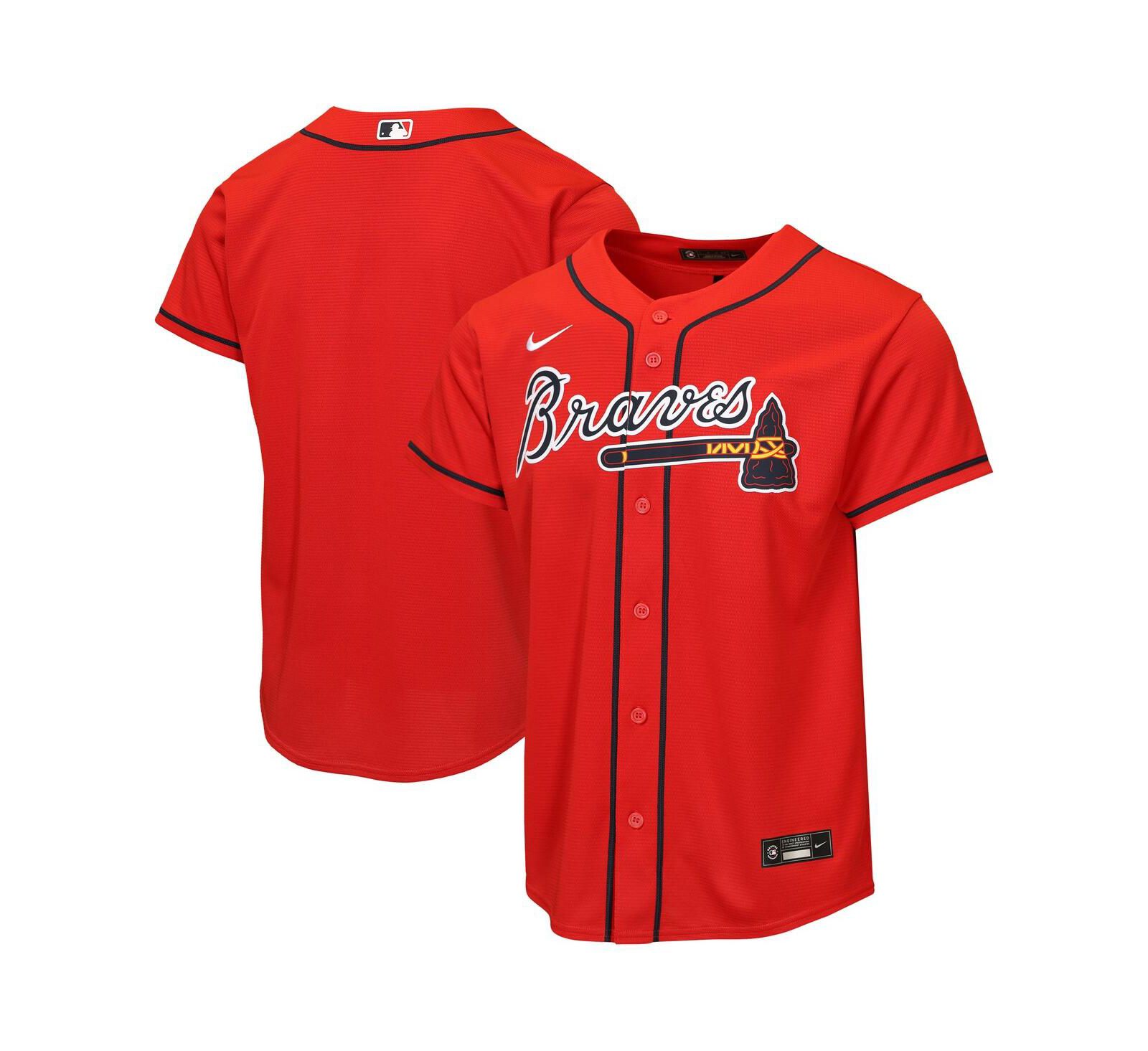 Nike джерси Atlanta Braves для мальчиков и девочек, красная
