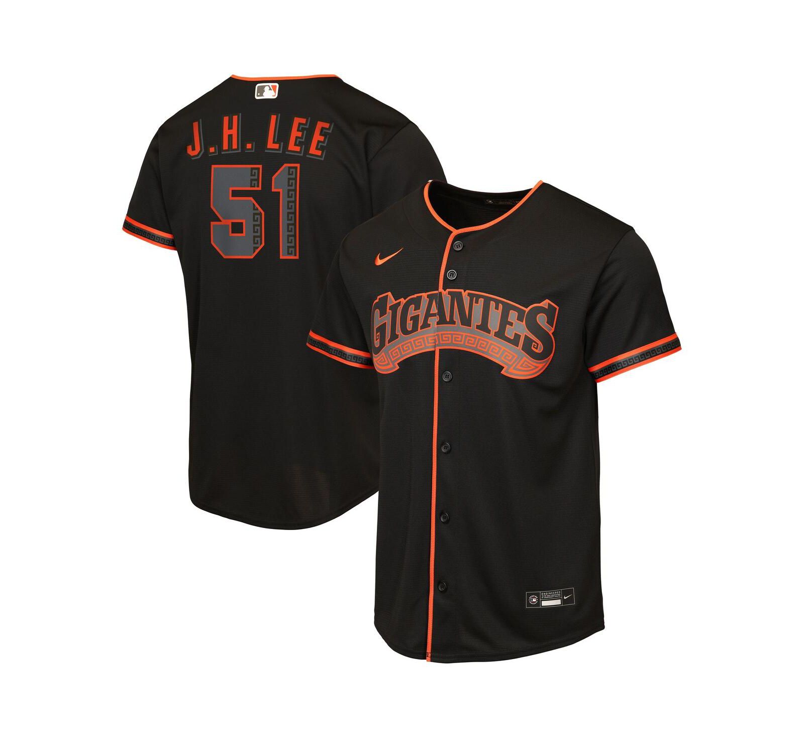 Nike джерси Nike Big Boys and Girls Jung Hoo Lee Black San Francisco Giants Alternate 2 Replica