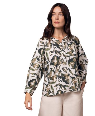 Женская блузка Celtic & Co. Relaxed Cotton Printed V-Neck