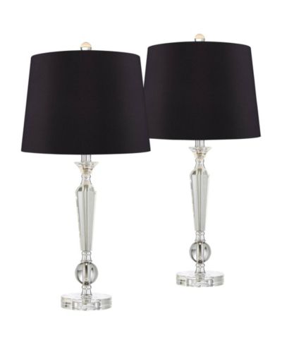 Набор настольных ламп Vienna Full Spectrum Jolie Traditional Glam 26" High, 2 шт., прозрачное хрустальное стекло
