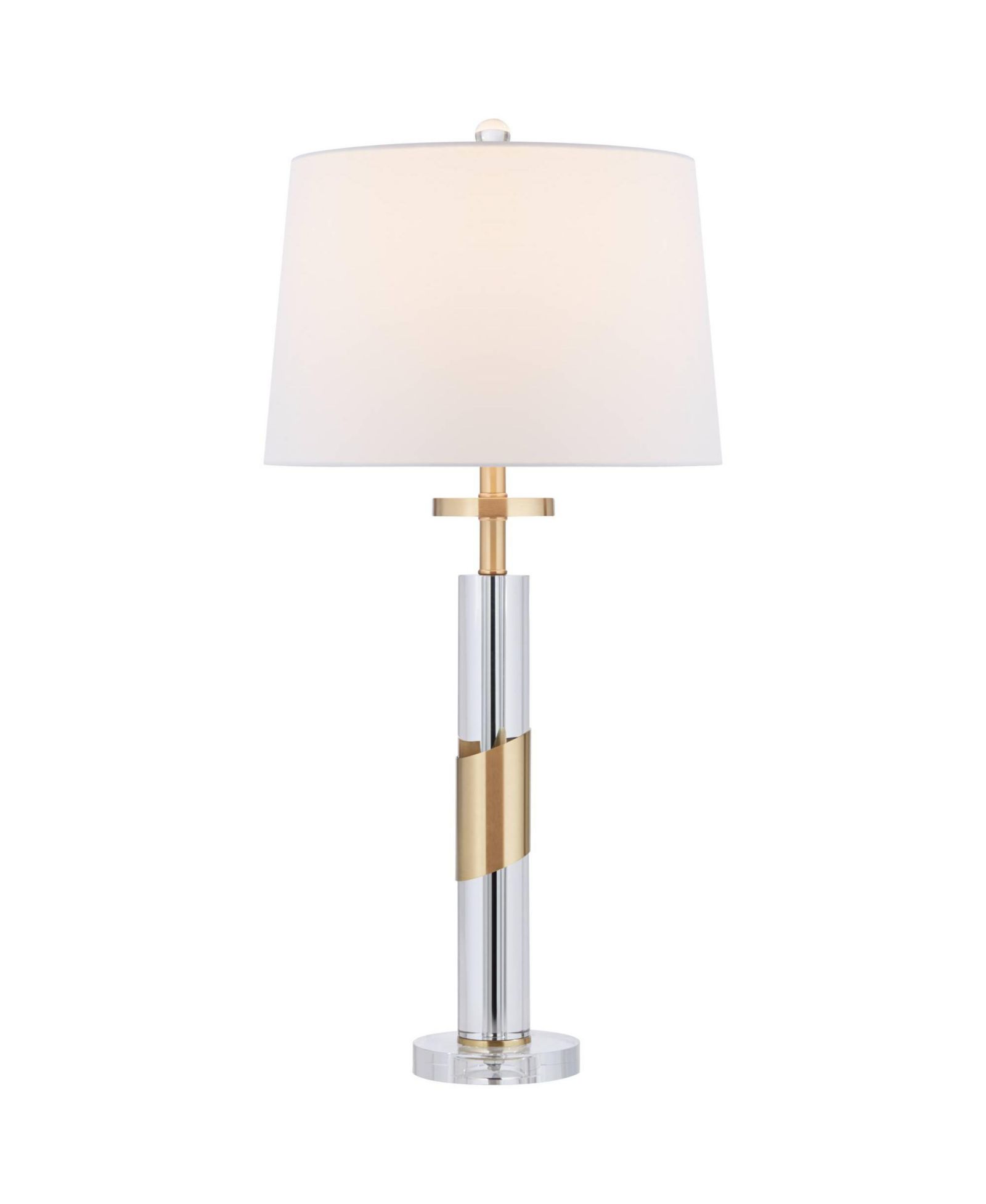 Настольная лампа Vienna Full Spectrum Alfred 30 1/2"H Soft Brass and Crystal Column с диммером