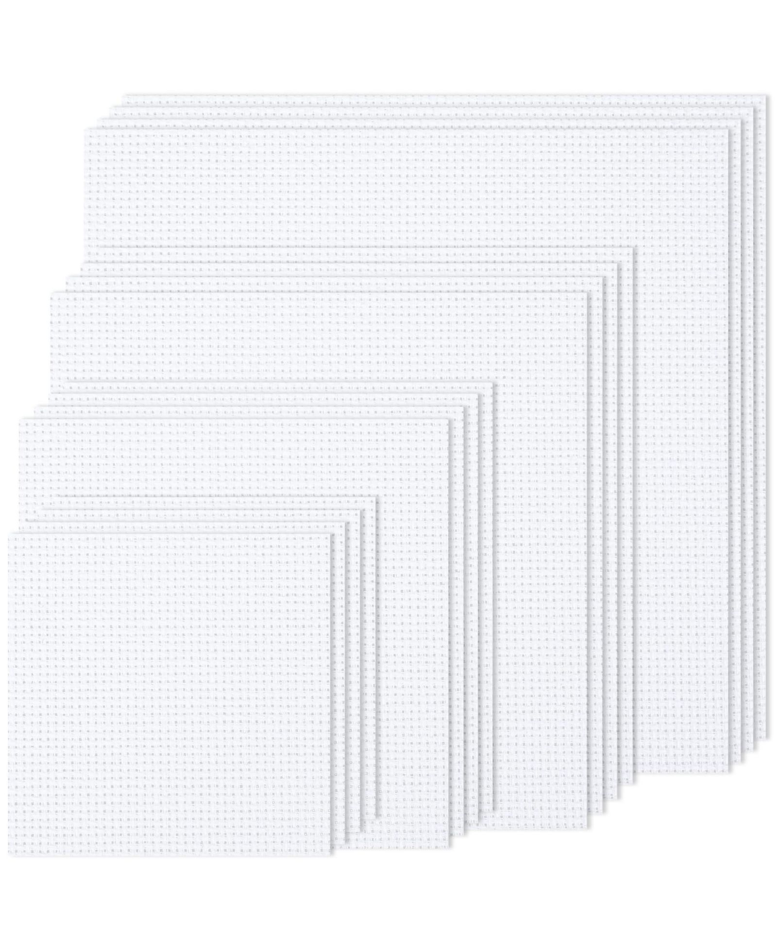 GNUADZ 16 PCS 14 CT Cross Fabric Aida Cloth Craft Embroidery Classic Reserve Home Diy Handmade Needlework Decoration