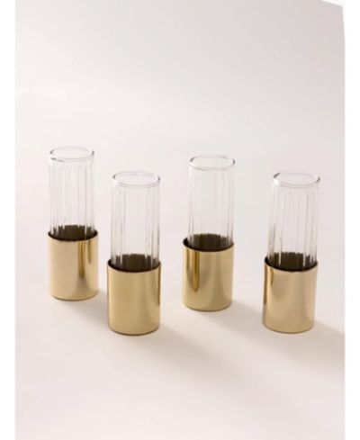 Набор из 4 ваз Fleck Fluted Glass Bud Vases