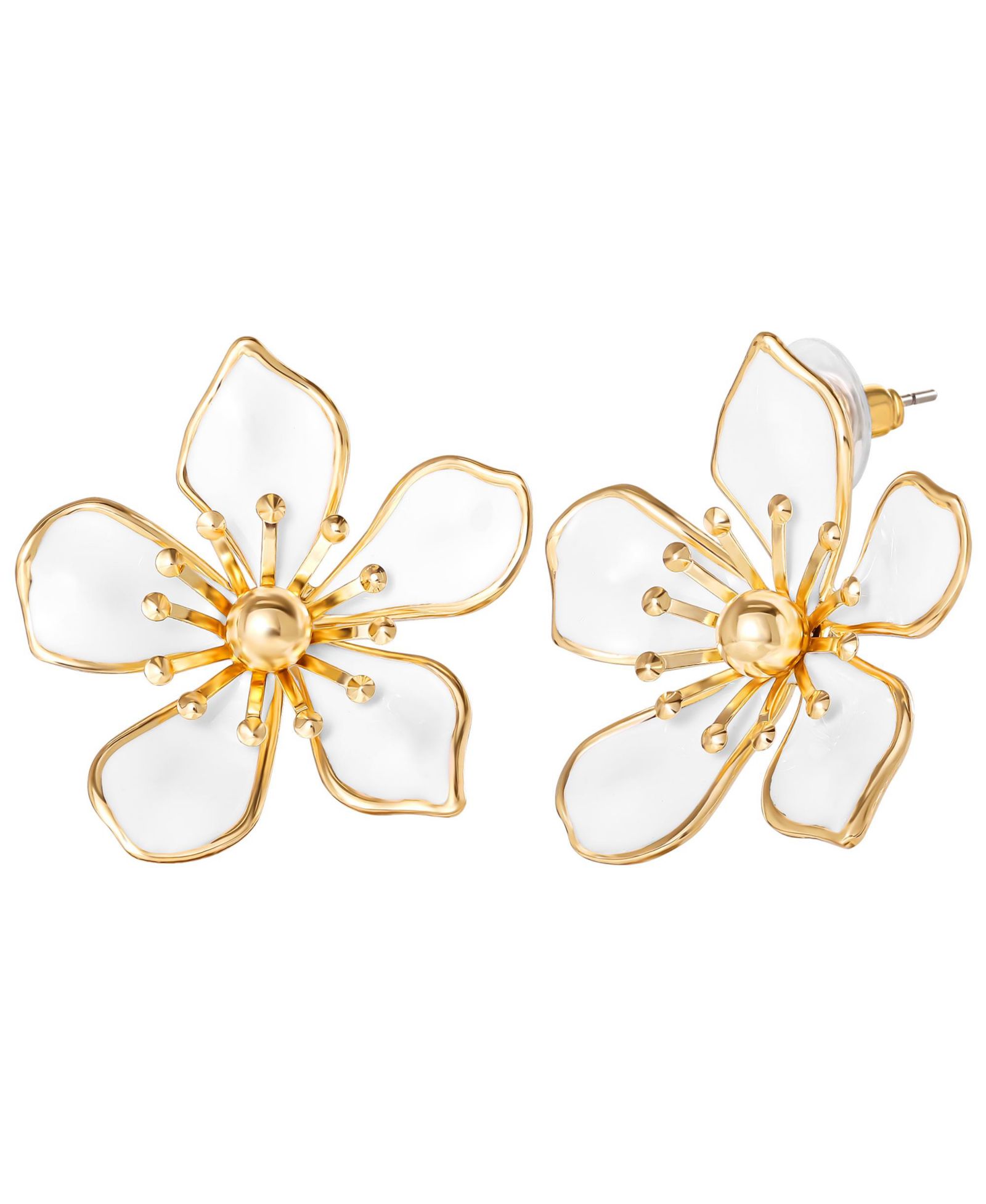 Серьги-гвоздики Jessica Simpson Enamel Flower для женщин