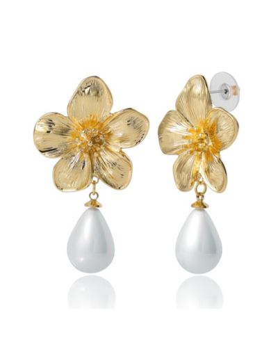 Серьги Jessica Simpson Flower с подвесками Faux Pearl для женщин
