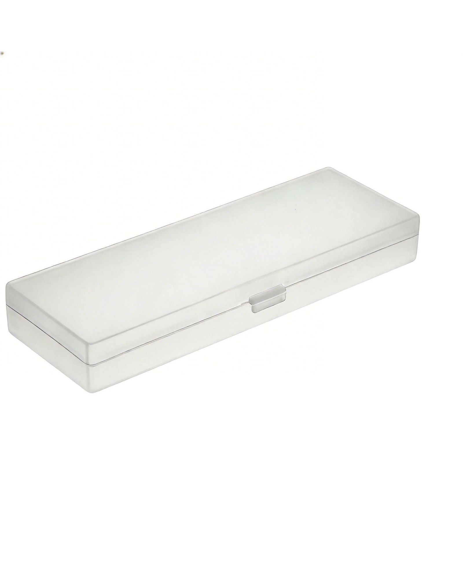 GNUADZ 4 pieces Plastic Pencil Case Hinged Lid Snap Closure Stationery Storage Office