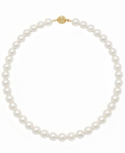 Ожерелье из культивированного речного жемчуга (8mm) в 14k Yellow Gold