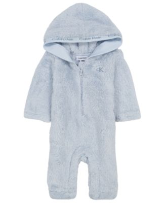 Детский комбинезон с капюшоном и длинным рукавом из шерпы Calvin Klein