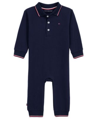 Tommy Hilfiger Детский комбинезон в полоску с воротником и длинными рукавами