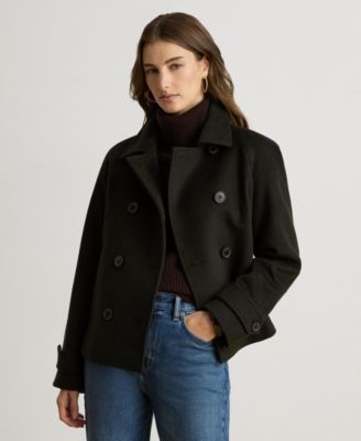 Lauren Ralph Lauren Women's Short Double Breasted Wool Coat