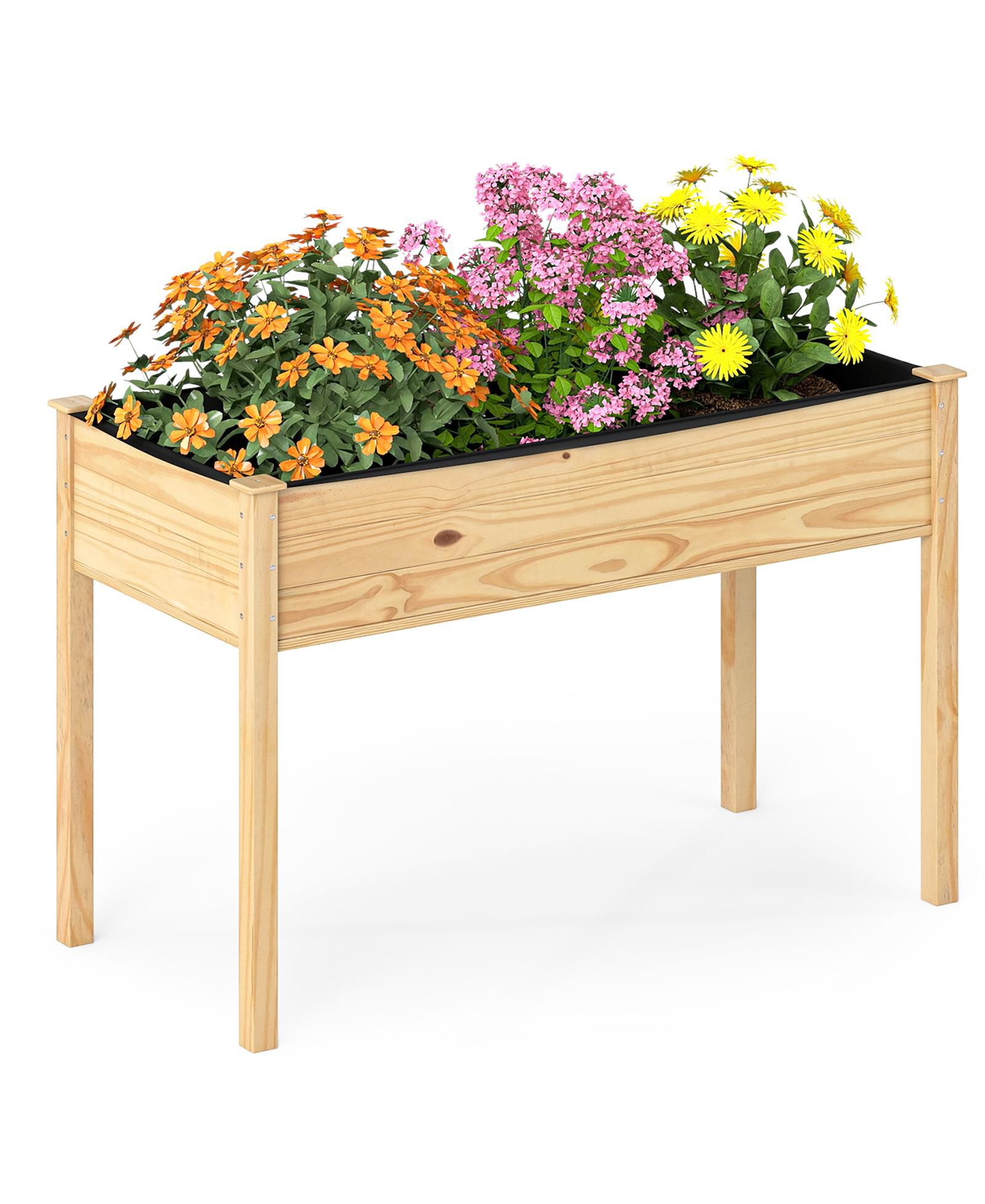 Деревянная садовая грядка Gymax Wooden Raised Garden Bed с ножками