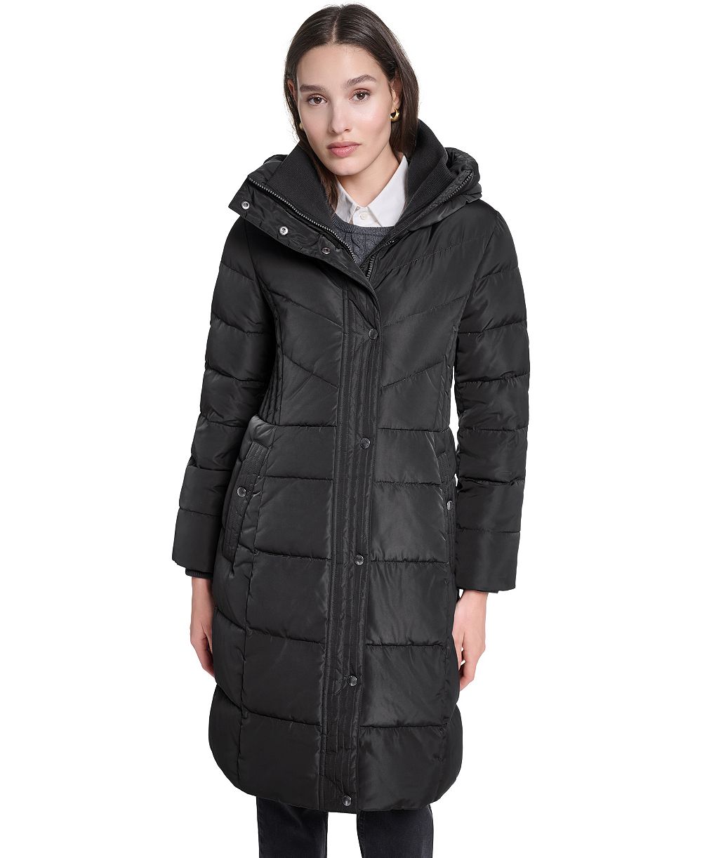 Cole Haan Women's Quilted Puffer Hooded Coat