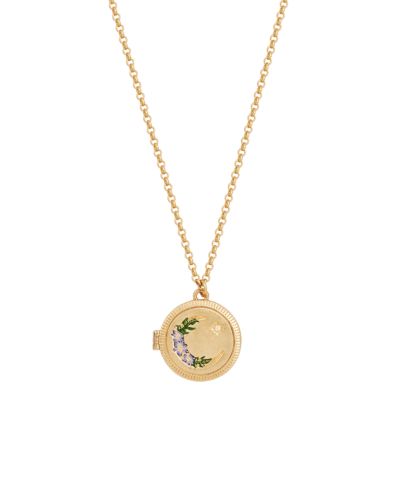 Fable England золотая подвеска-медальон Nightshade Moon Locket Chain Necklace