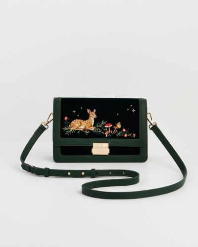 Fable England Fawn Embroidered Crossbody Bag