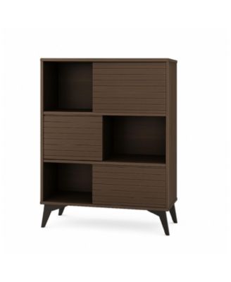 Gaomon Render 3 Tier Walnut Display Cabinet Storage Stand