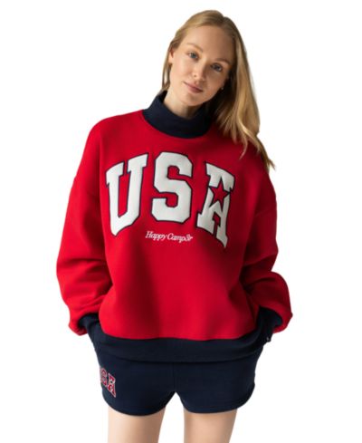 Женское свитшот The Happy Camp3r Women's USA Mock Neck