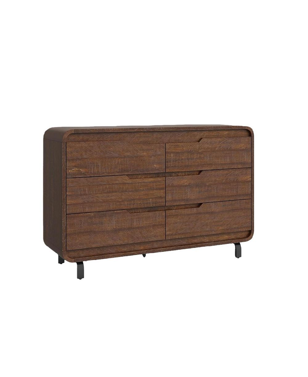 gaomon Modern Wood Dresser with 6 Storage Drawers