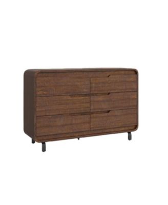 gaomon Modern Wood Dresser with 6 Storage Drawers