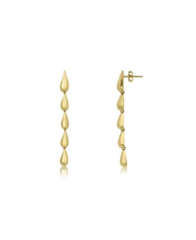 The Lovery серьги-подвески Teardrop из стерлингового серебра с напылением 14K Gold