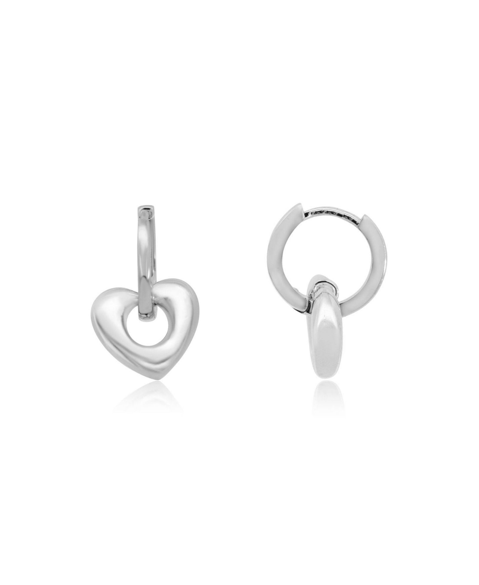 The Lovery серьги-кольца Heart Huggie, серебро Sterling Silver