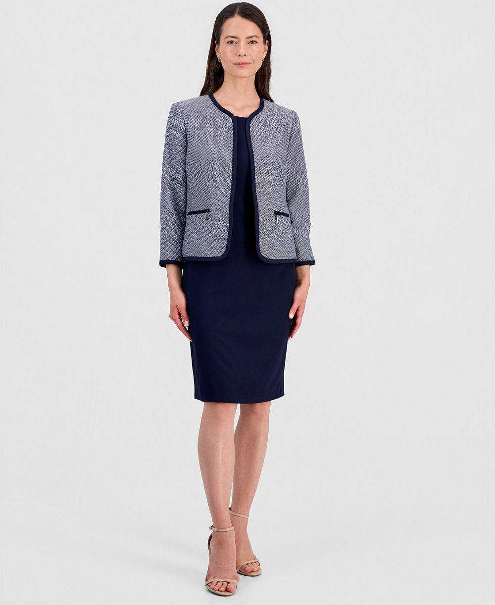 Le Suit костюм Women's с карманами на молнии и платьем