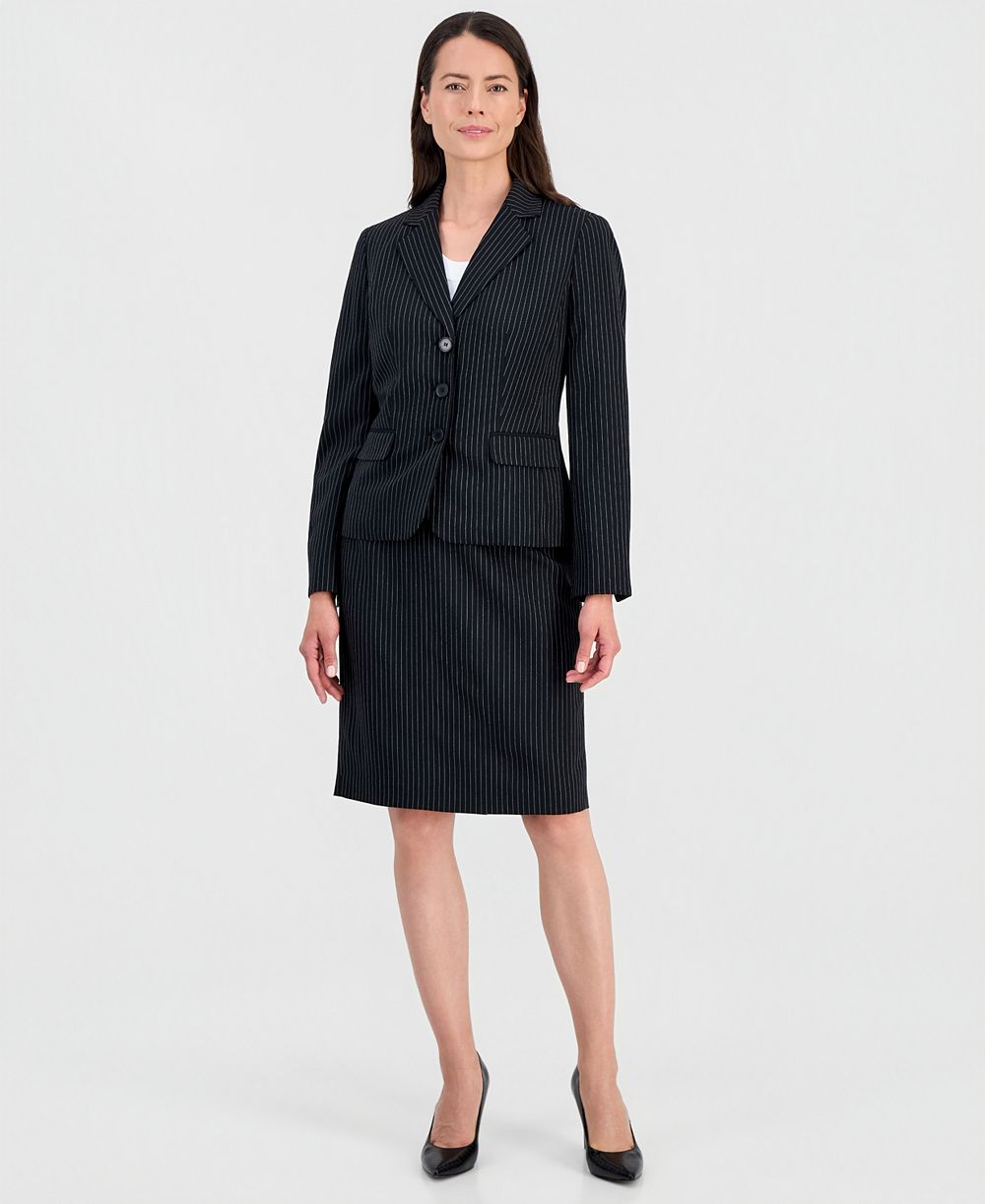 Le Suit Women's Three-Button Notch-Collar Jacket & Slim Skirt Suit