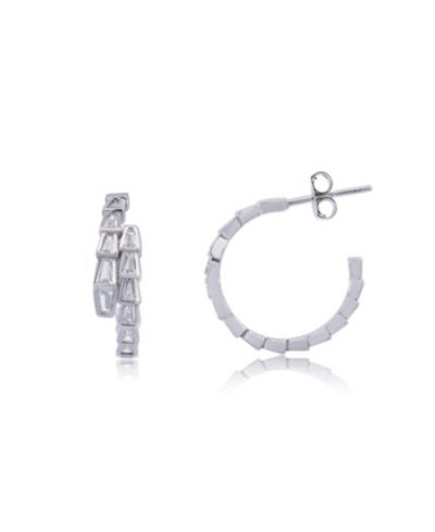 Серьги-кольца The Lovery CZ Snake Sterling Silver
