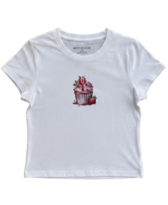 With Jules Girls' 7-16 Cupcake Graphic T-Shirt