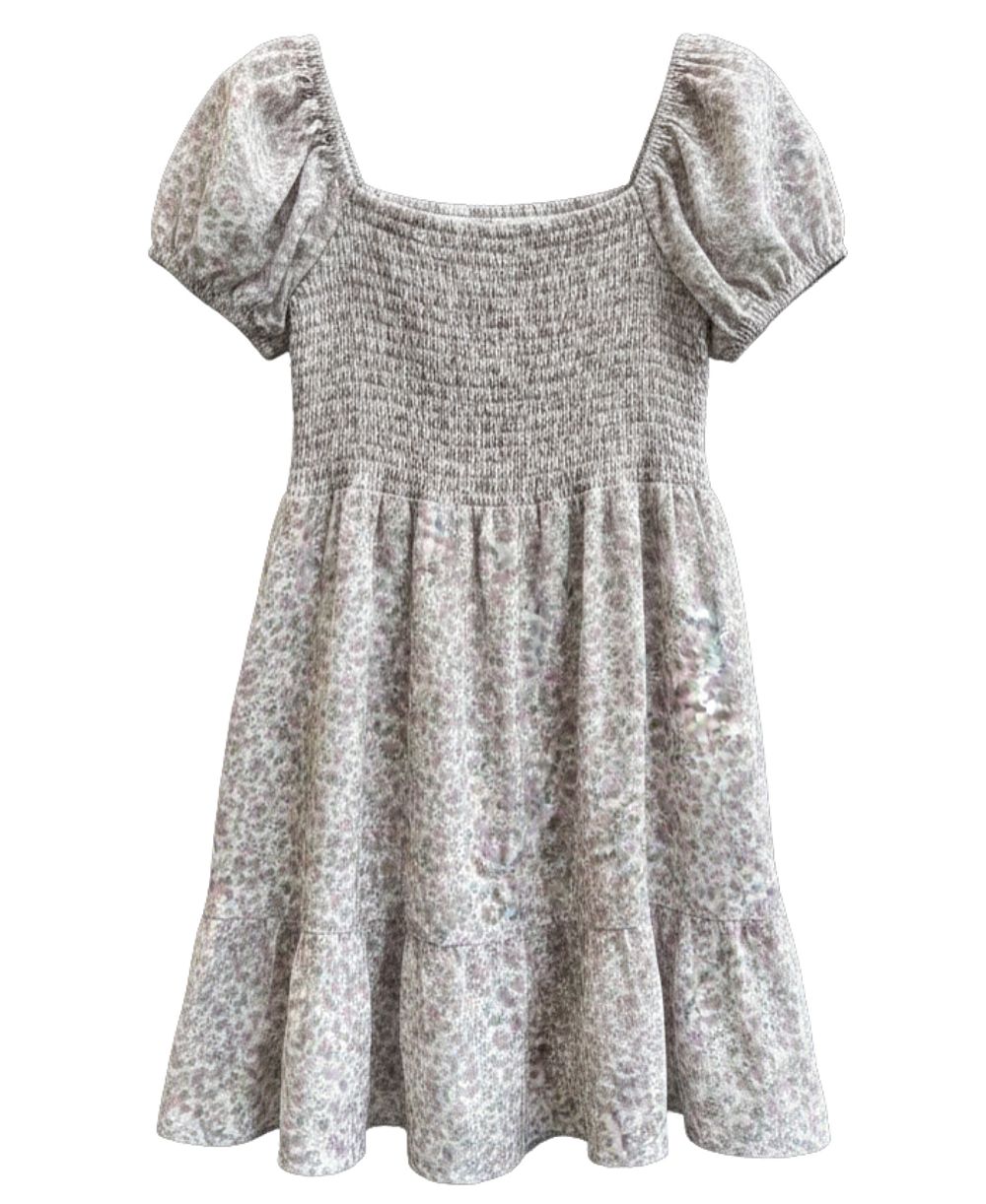 With Jules Платье для девочек 7-16 Short-Sleeve Print Square Neck