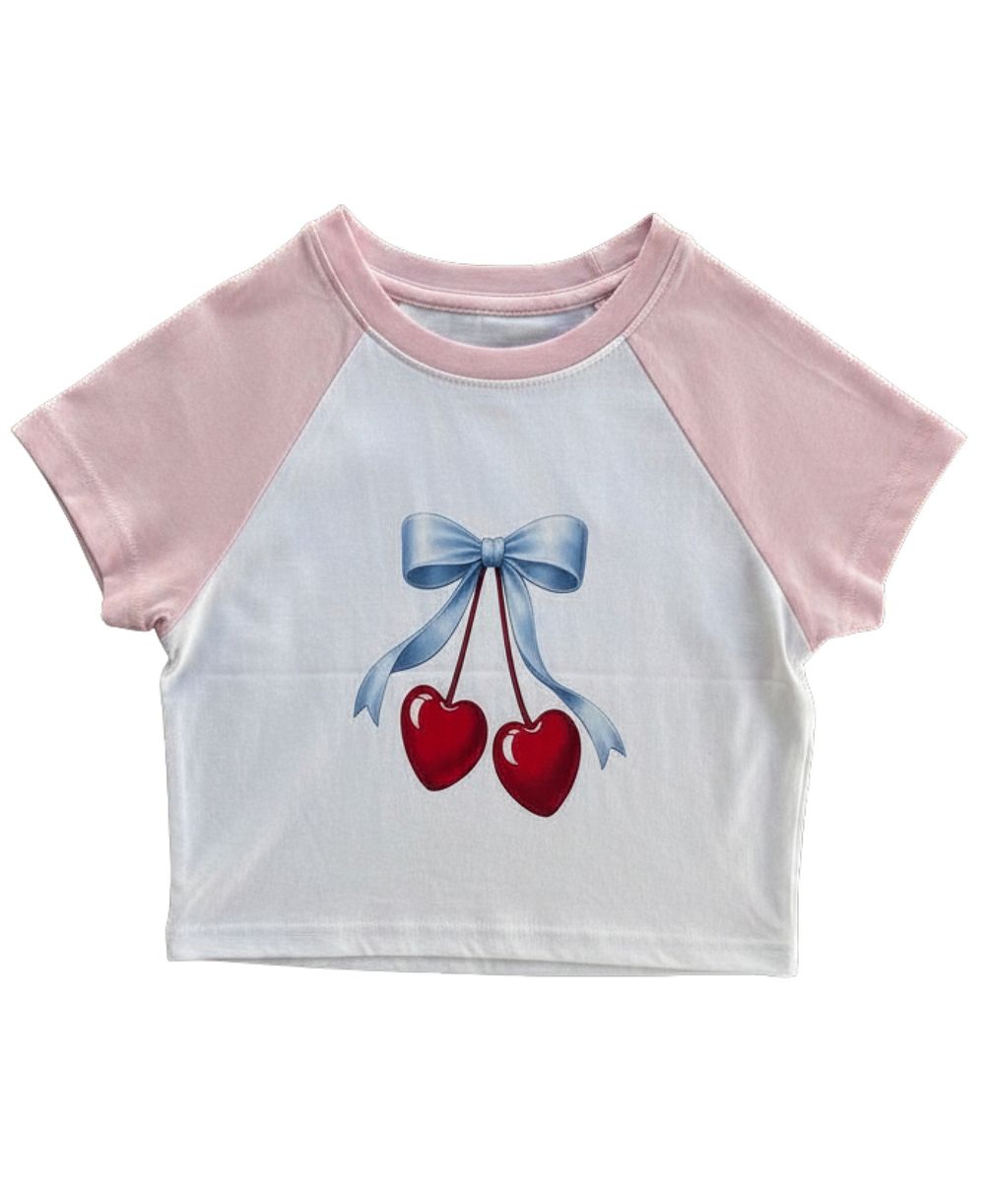 Детская футболка With Jules 7-16 Print Raglan Sleeve Crewneck