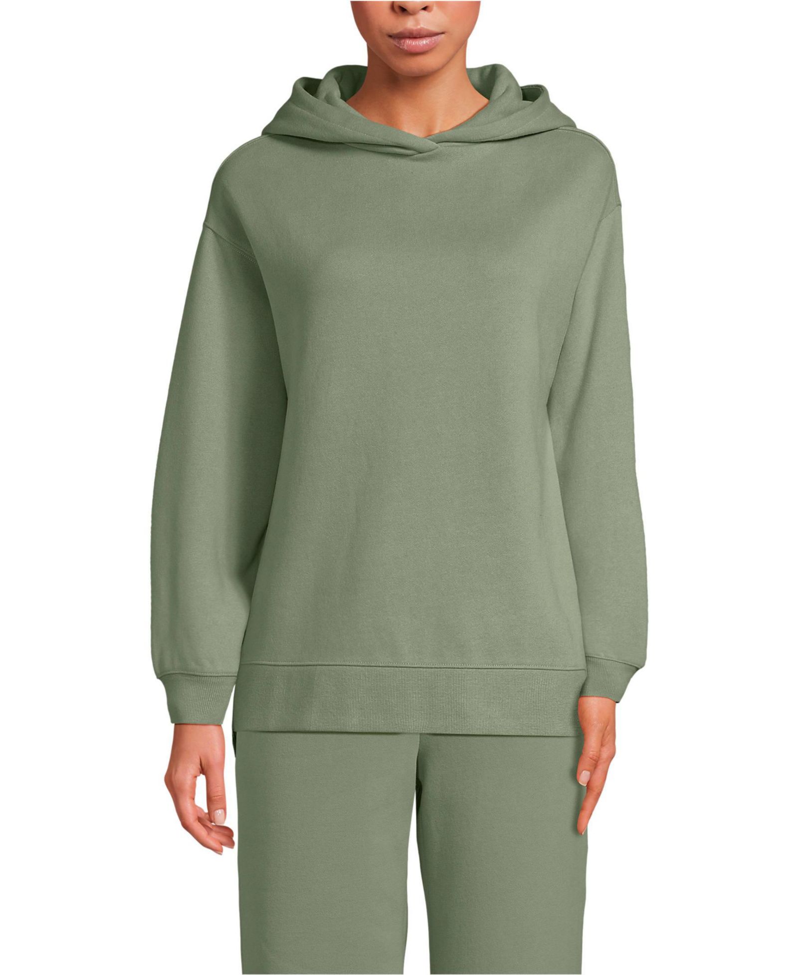 Женский свитшот Lands' End Long Sleeve Serious Sweats Hooded Tunic