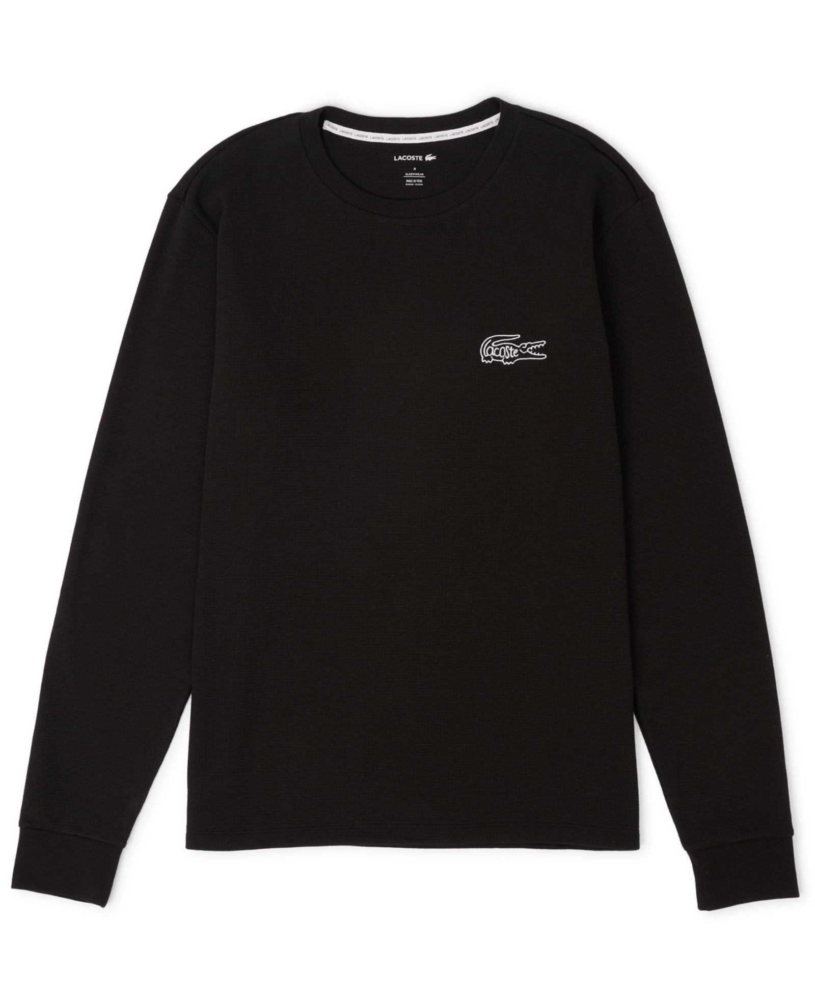 Lacoste Men's Exclusive Crocodile Waffle-Knit Thermal Shirt