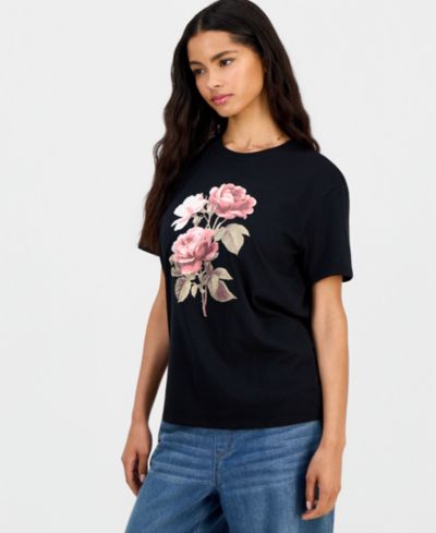 Self Esteem Juniors' Rose Graphic-Print Tee