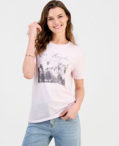 Self Esteem Juniors' LA Palm Trees Graphic-Print Tee